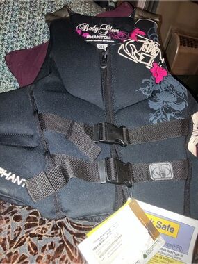 NWT BODY GLOVE Womens Black  FullZip PFD Life Jacket Sz XL